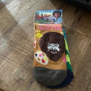 Bob Ross Themed Socks